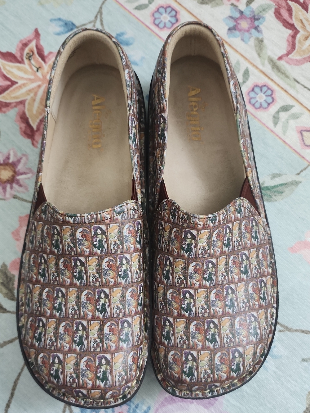 Alegria Women's Multi-Color Patterned Slip-On Flats